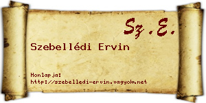 Szebellédi Ervin névjegykártya